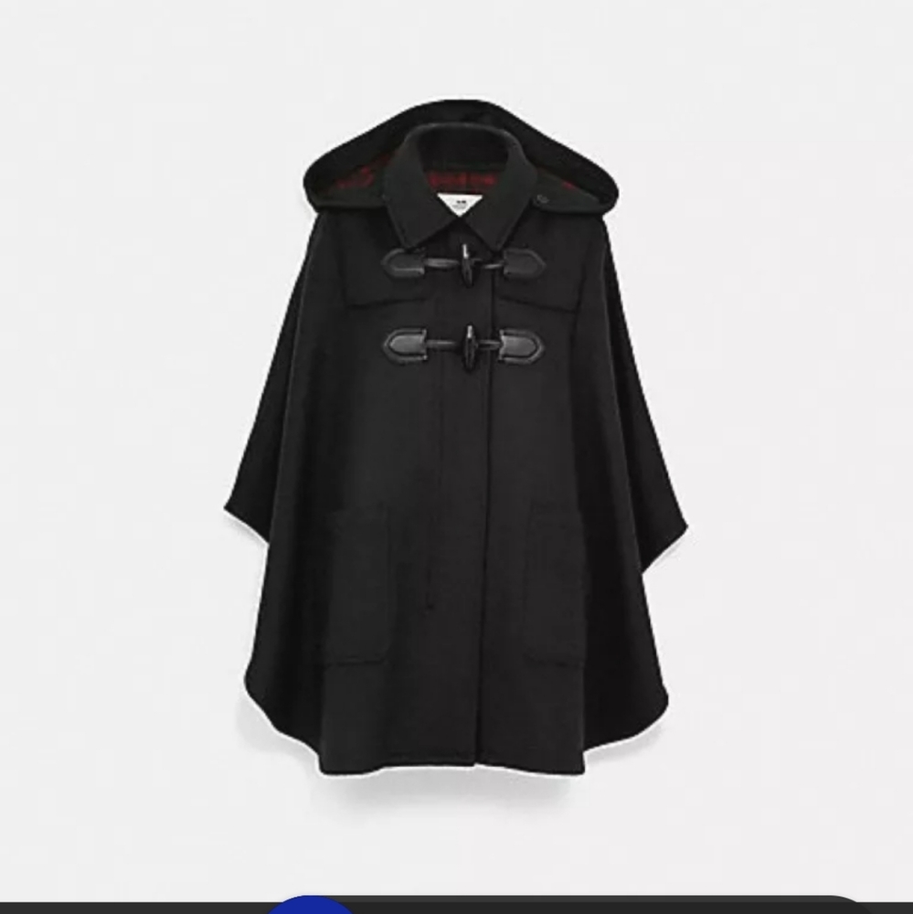 COACH Women's Duffle Cape- black,New condition